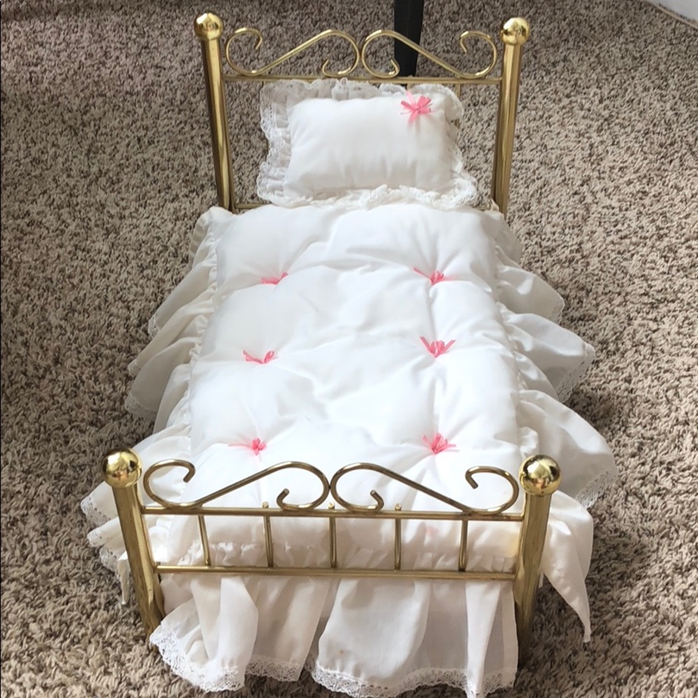 American Girl Doll Brass Bed Original